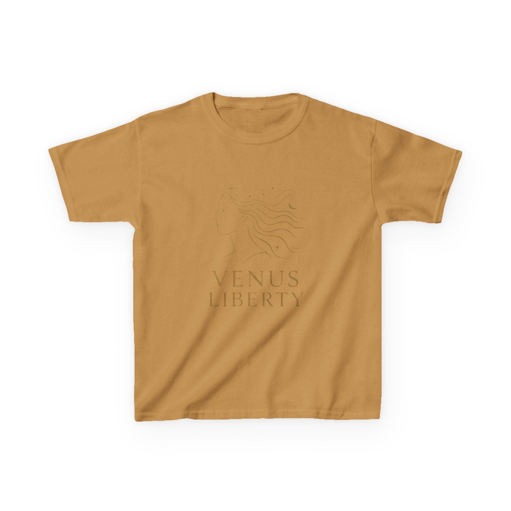 Venus Liberty Kids Tee | Cool Graphic Cotton Shirt for Kids | Great for Birthdays, Celebrations, Gifts, Casual Outfits, Summer Wear