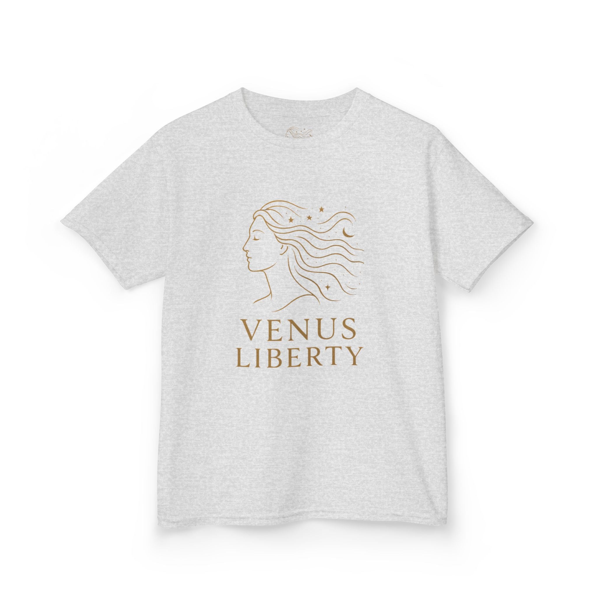Venus Liberty Kids Tee | Cool Graphic Cotton Shirt for Kids | Great for Birthdays, Celebrations, Gifts, Casual Outfits, Summer Wear
