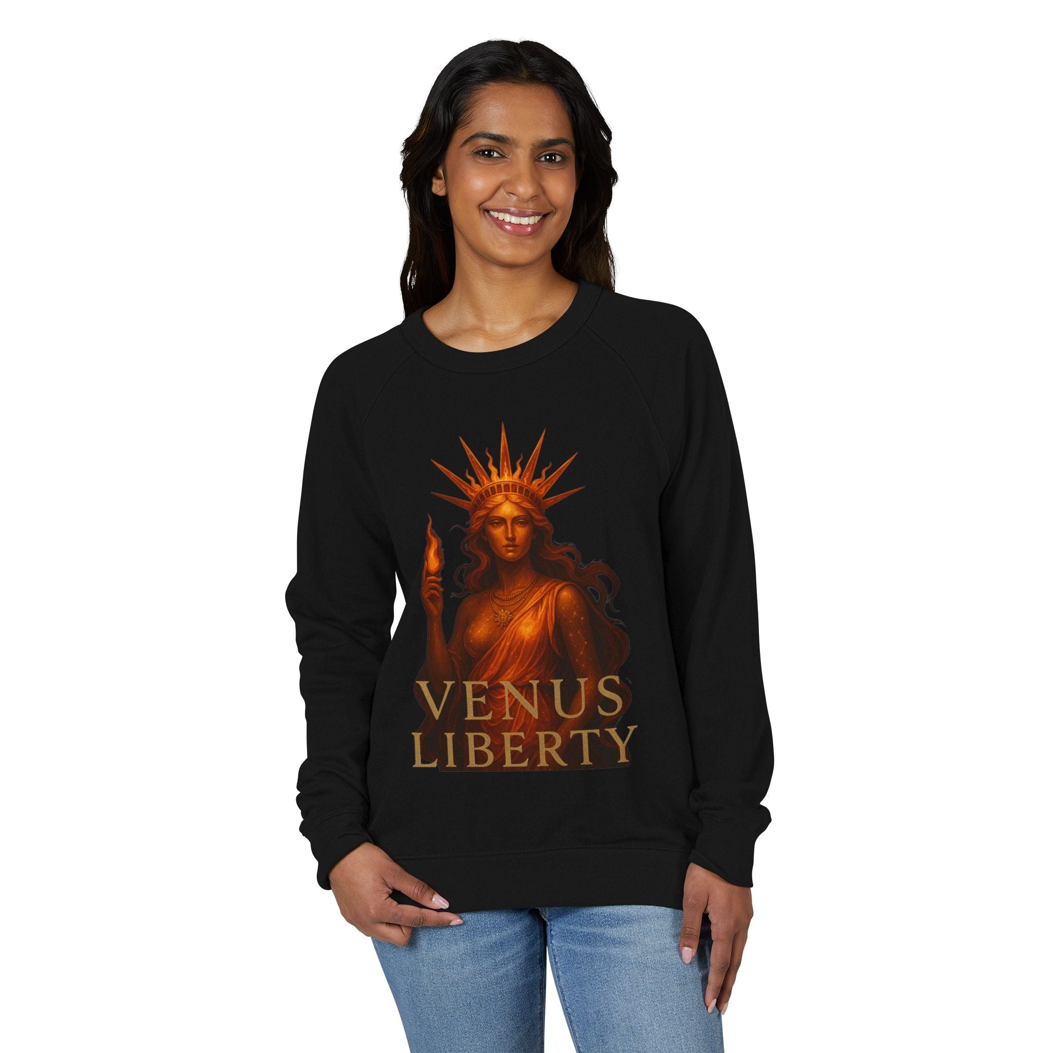Statue of  Venus Liberty Crewneck Sweatshirt, Cozy Sweatshirt