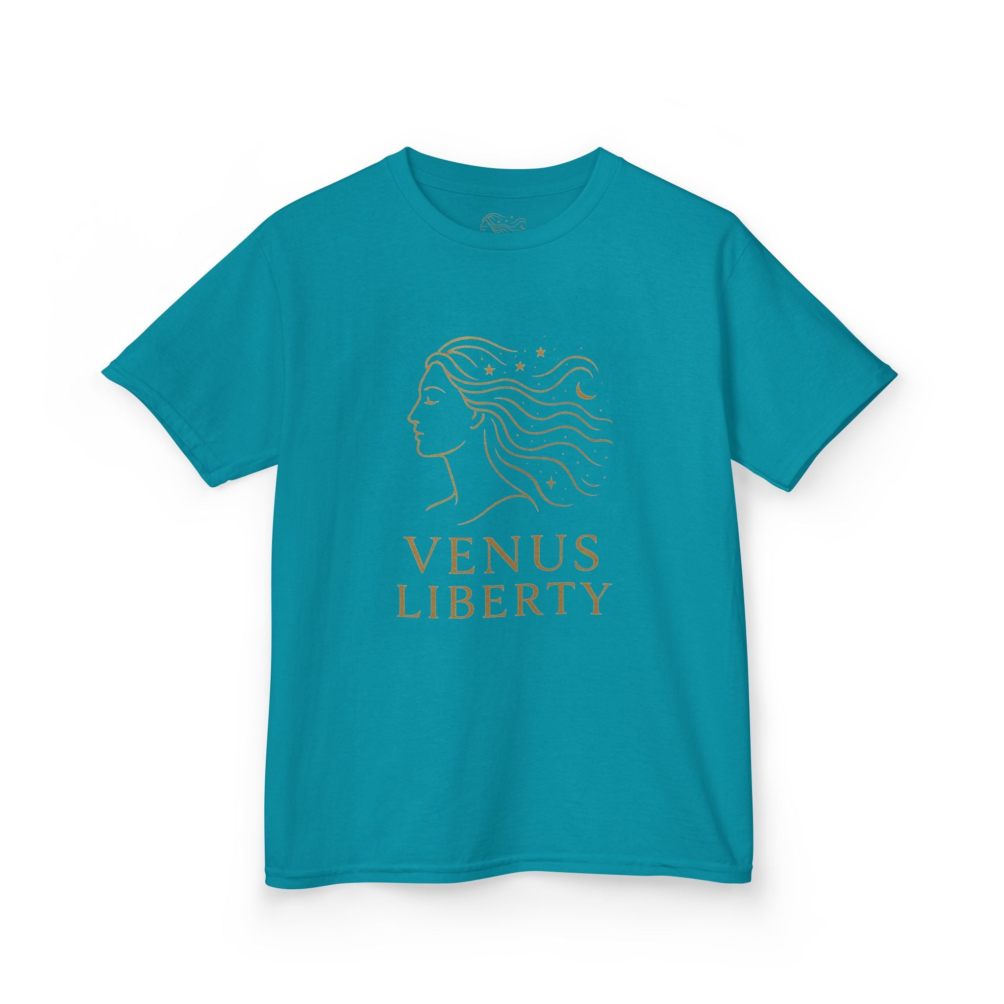 Venus Liberty Kids Tee | Cool Graphic Cotton Shirt for Kids | Great for Birthdays, Celebrations, Gifts, Casual Outfits, Summer Wear