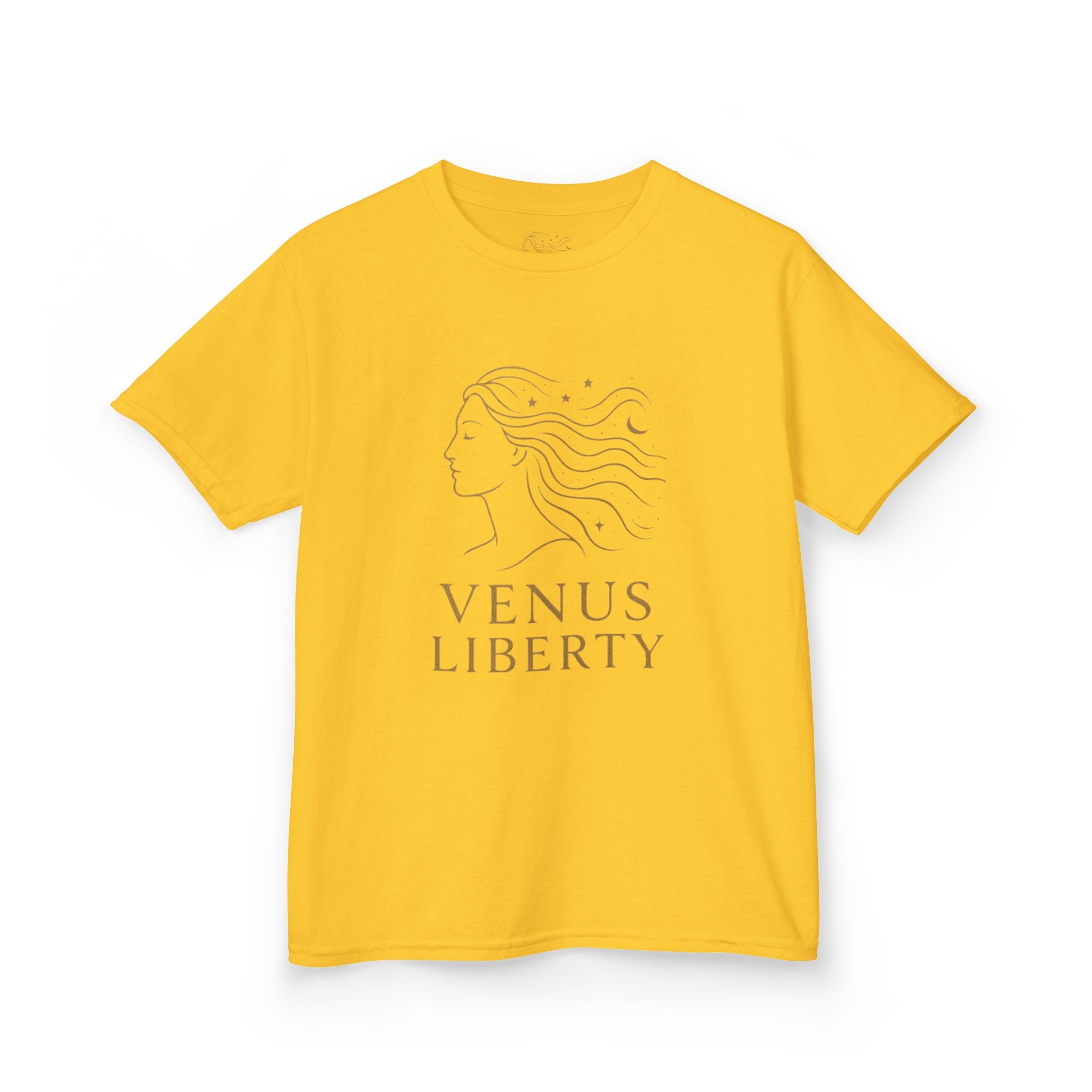 Venus Liberty Kids Tee | Cool Graphic Cotton Shirt for Kids | Great for Birthdays, Celebrations, Gifts, Casual Outfits, Summer Wear