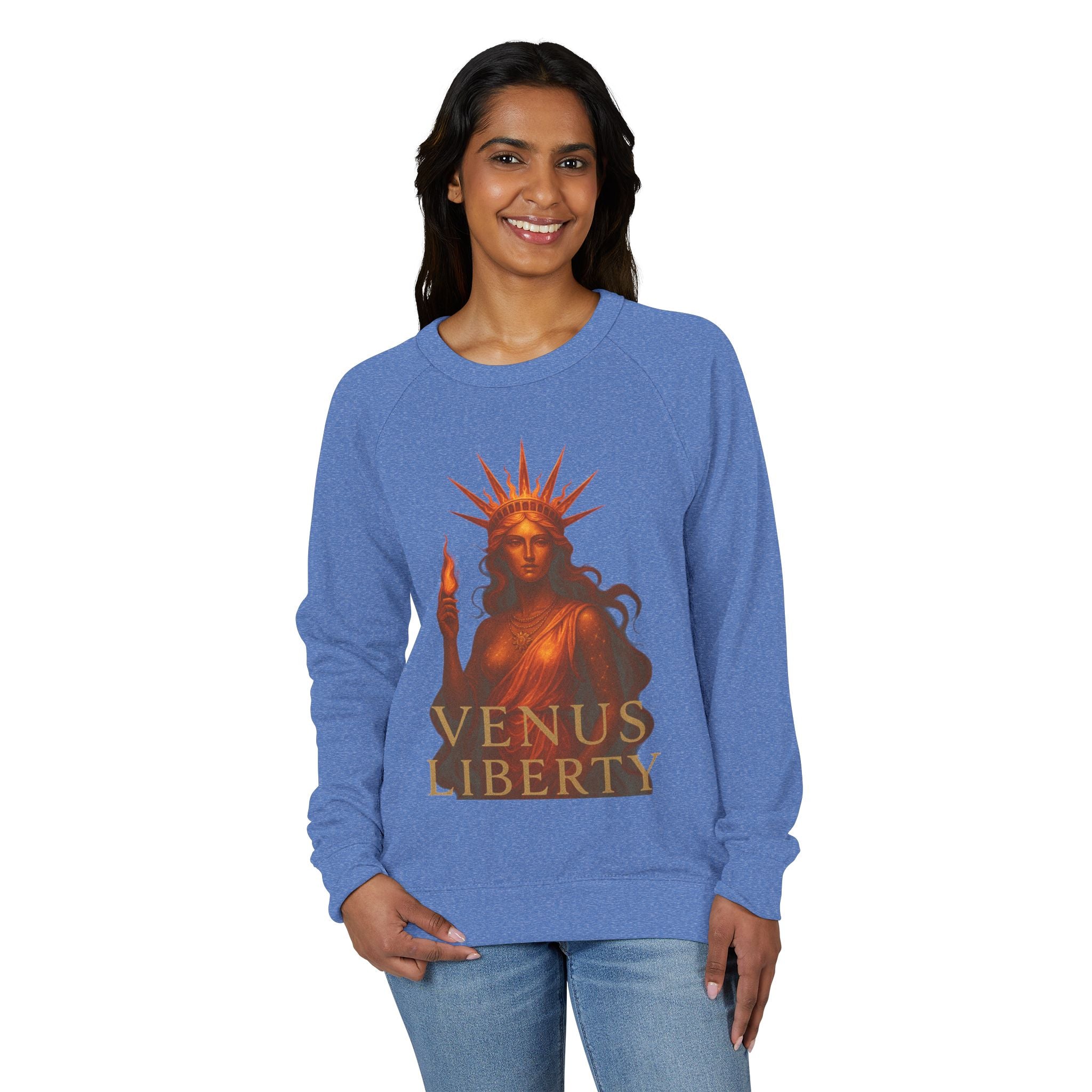 Statue of  Venus Liberty Crewneck Sweatshirt, Cozy Sweatshirt