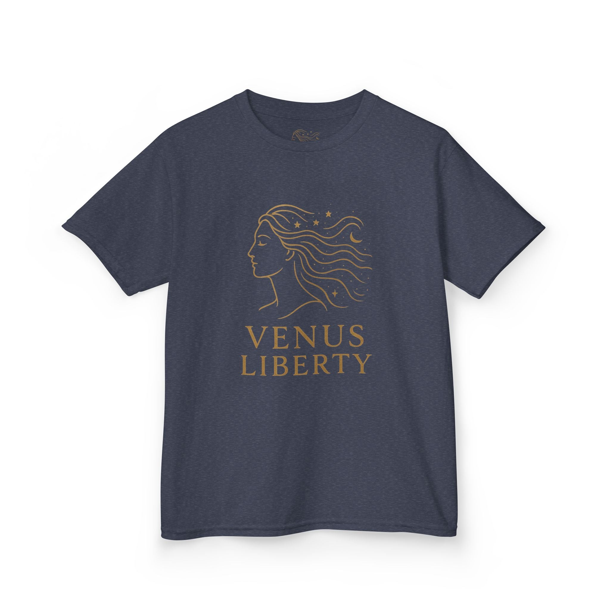 Venus Liberty Kids Tee | Cool Graphic Cotton Shirt for Kids | Great for Birthdays, Celebrations, Gifts, Casual Outfits, Summer Wear