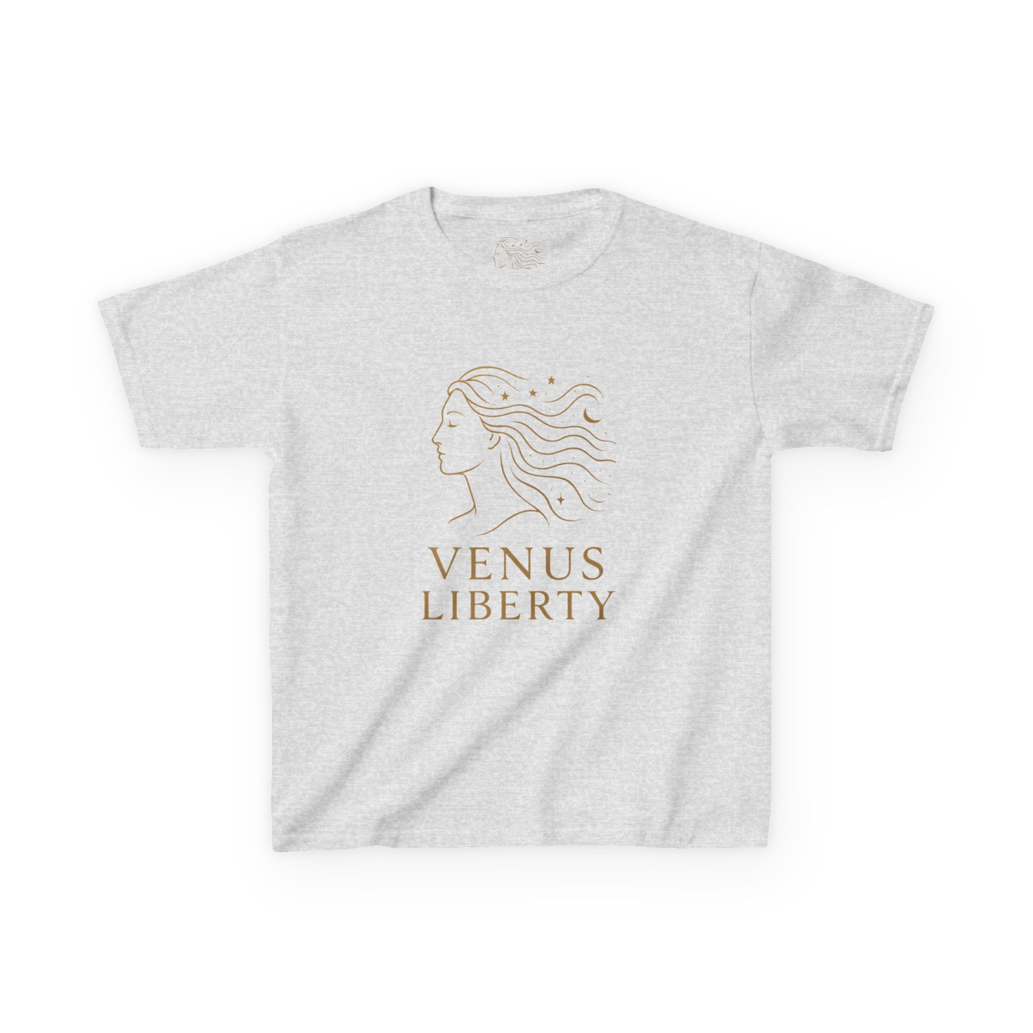 Venus Liberty Kids Tee | Cool Graphic Cotton Shirt for Kids | Great for Birthdays, Celebrations, Gifts, Casual Outfits, Summer Wear