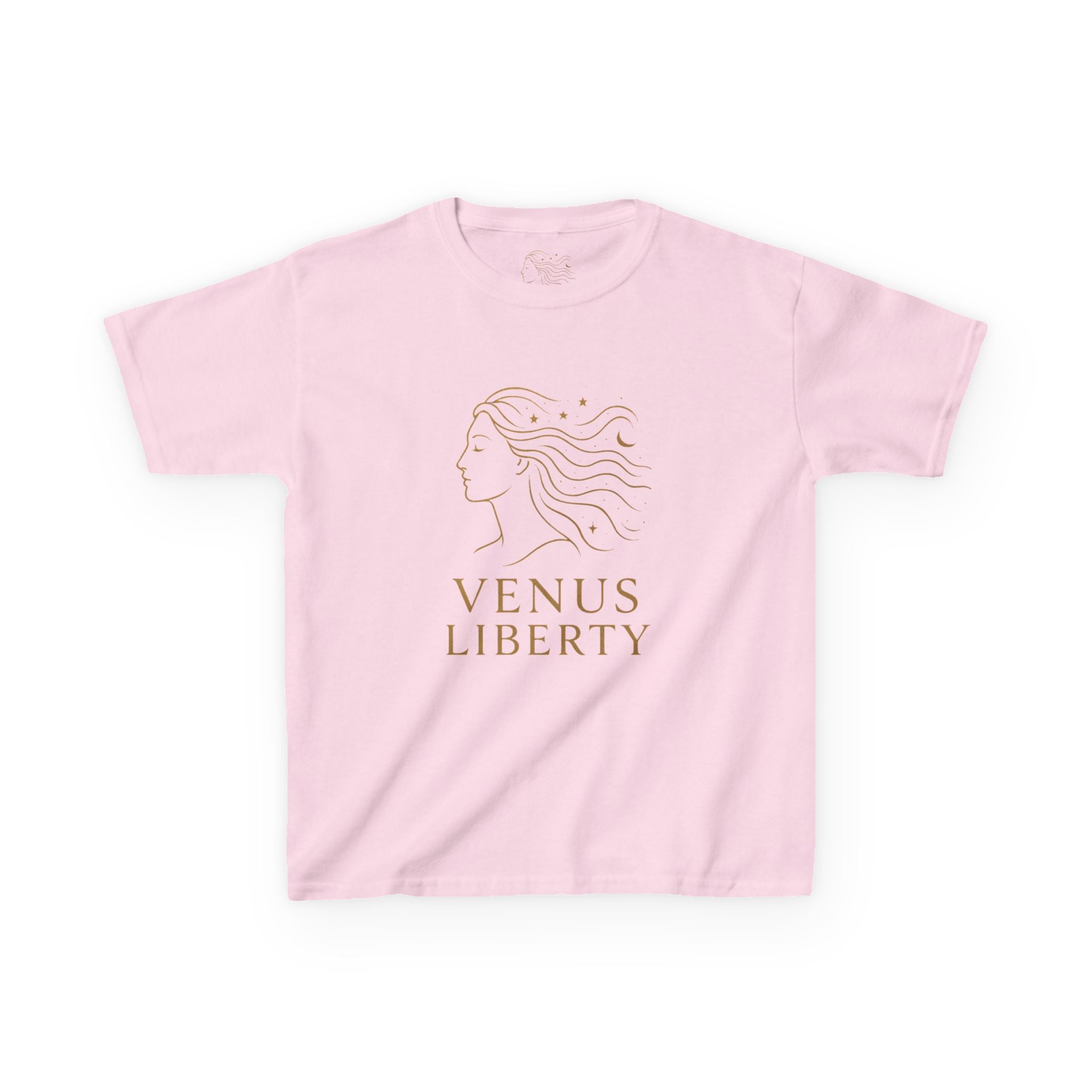 Venus Liberty Kids Tee | Cool Graphic Cotton Shirt for Kids | Great for Birthdays, Celebrations, Gifts, Casual Outfits, Summer Wear