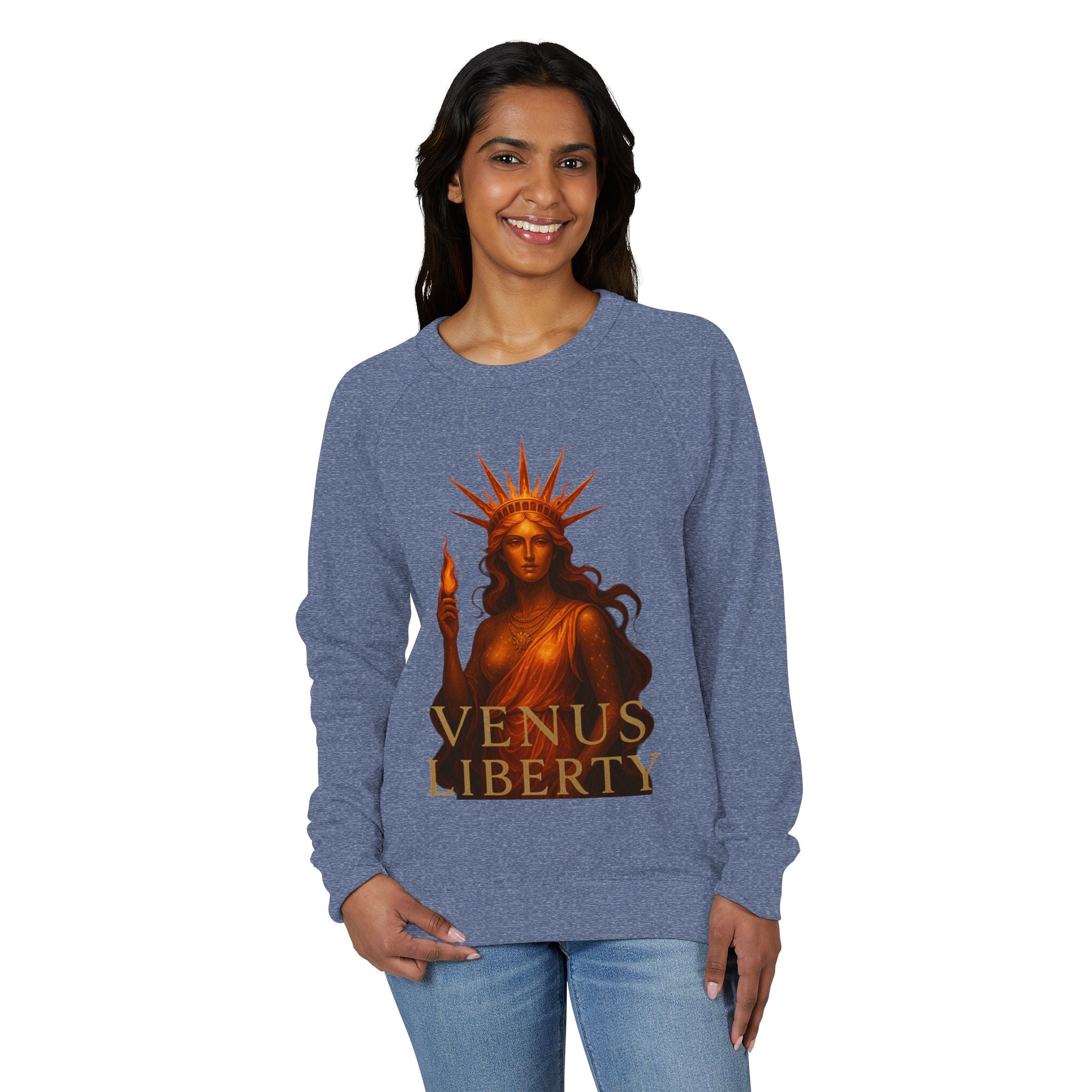 Statue of  Venus Liberty Crewneck Sweatshirt, Cozy Sweatshirt