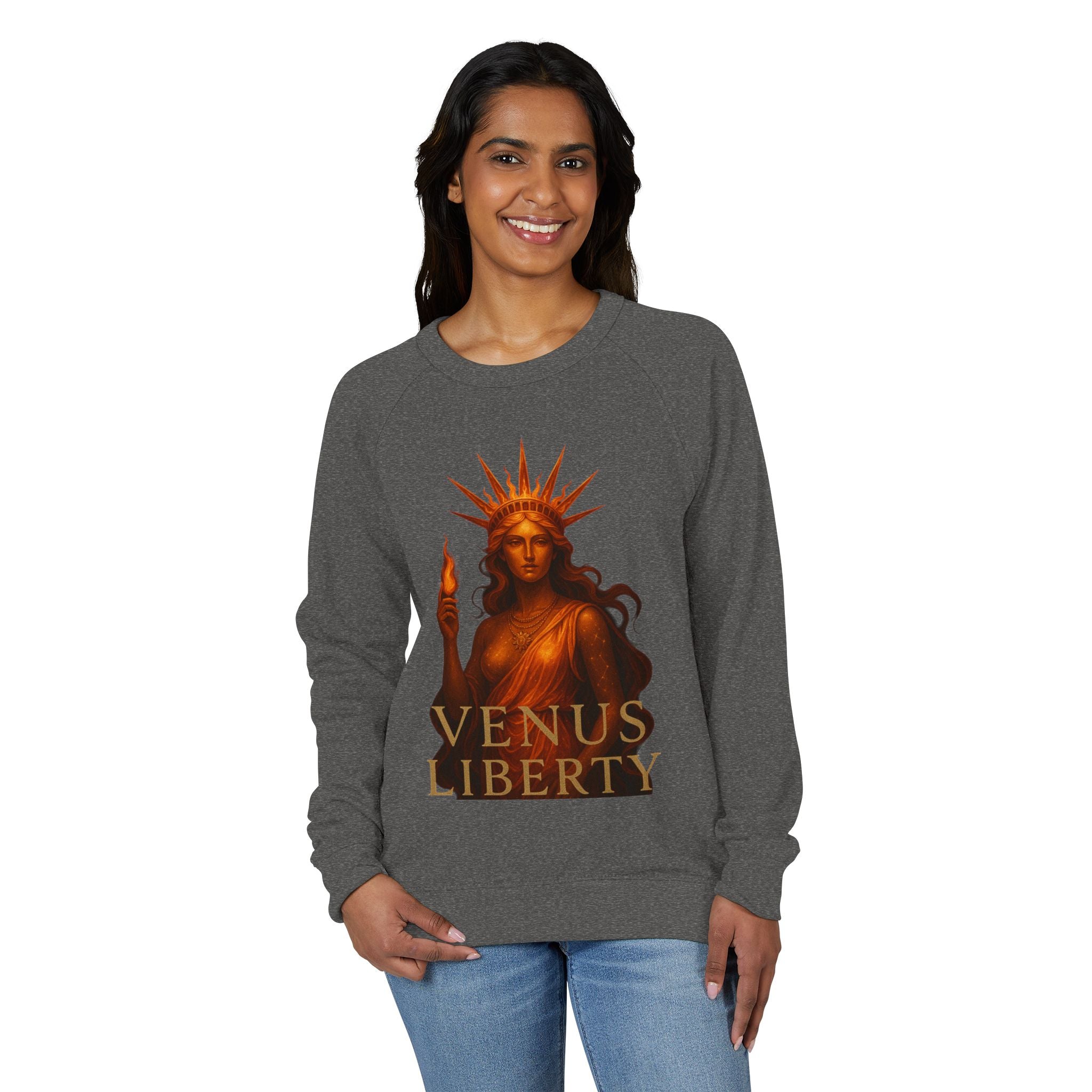 Statue of  Venus Liberty Crewneck Sweatshirt, Cozy Sweatshirt