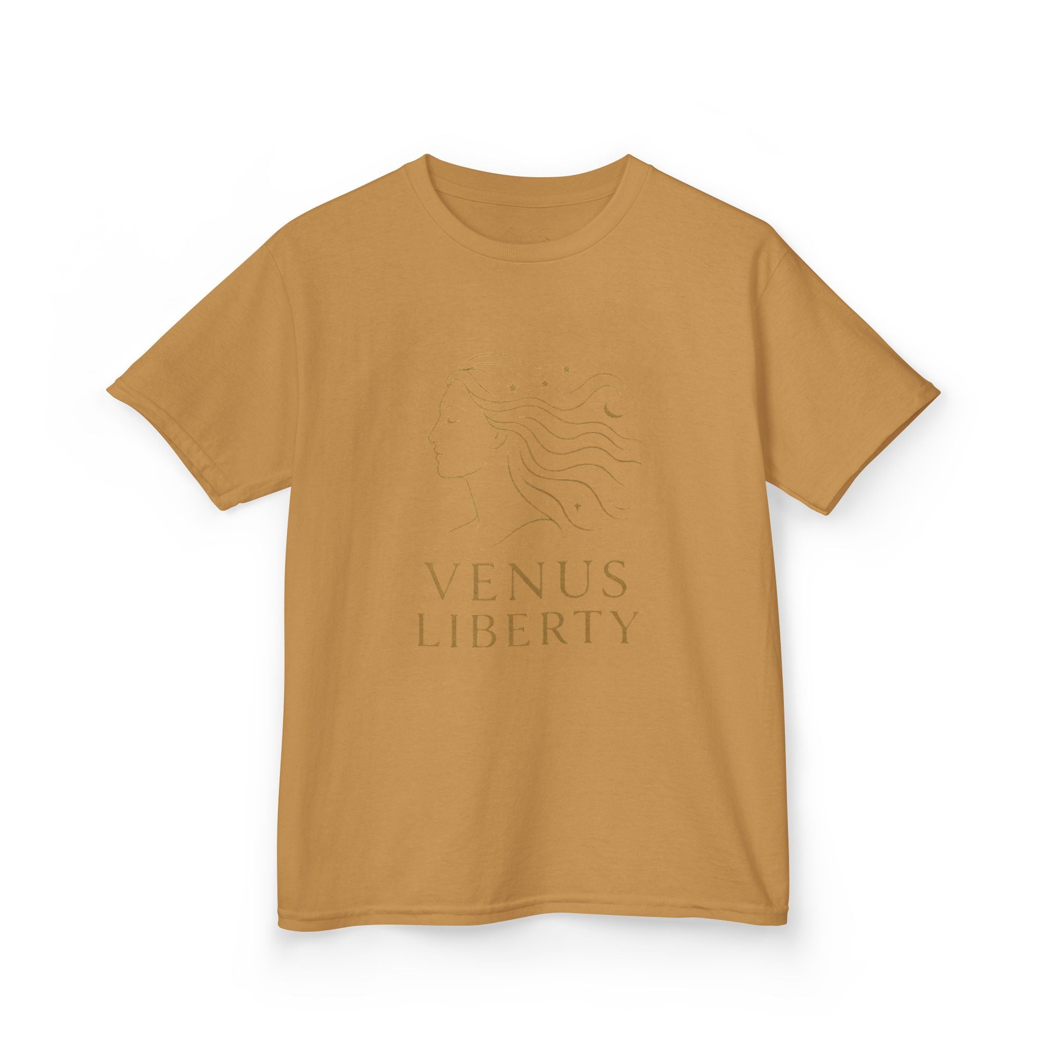 Venus Liberty Kids Tee | Cool Graphic Cotton Shirt for Kids | Great for Birthdays, Celebrations, Gifts, Casual Outfits, Summer Wear