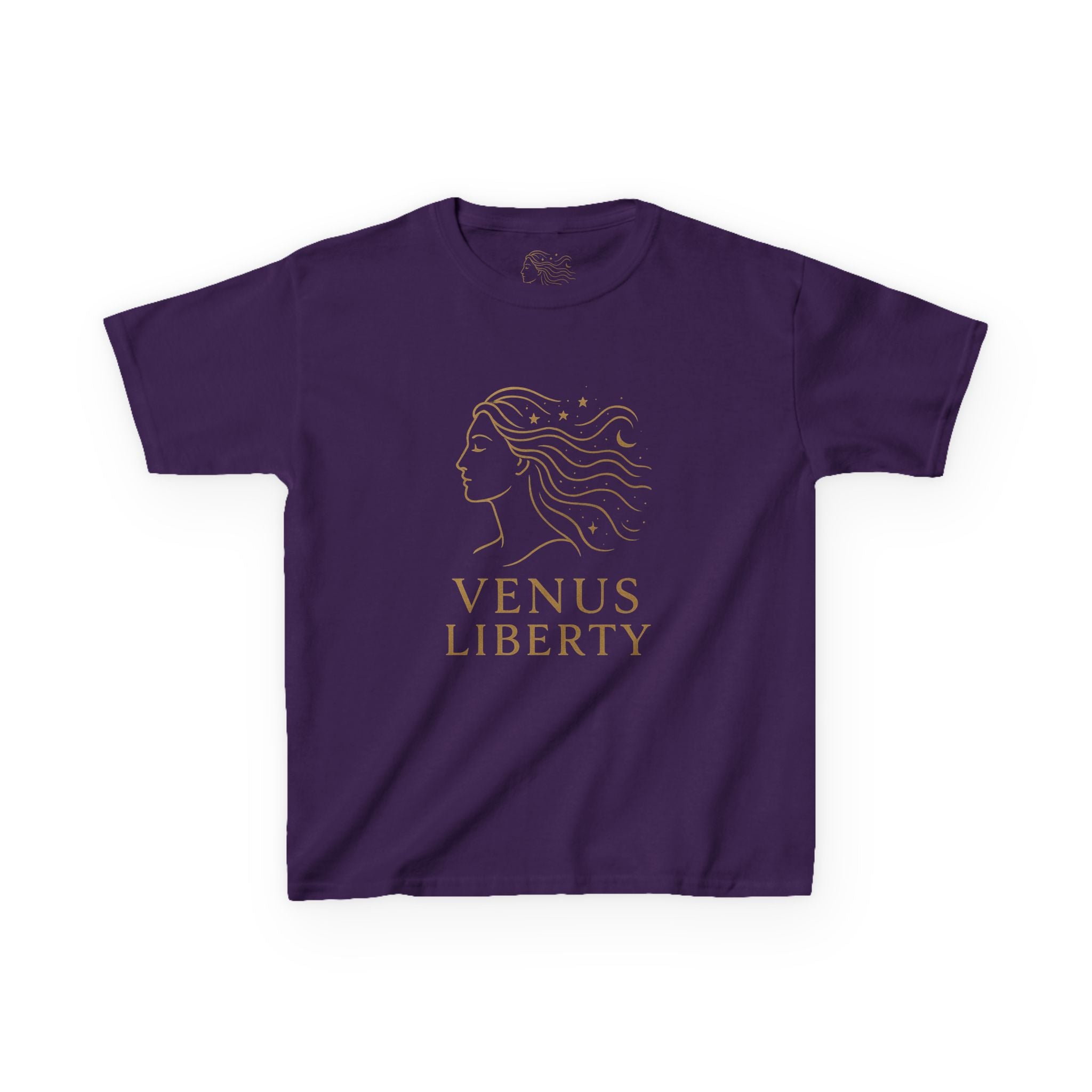 Venus Liberty Kids Tee | Cool Graphic Cotton Shirt for Kids | Great for Birthdays, Celebrations, Gifts, Casual Outfits, Summer Wear