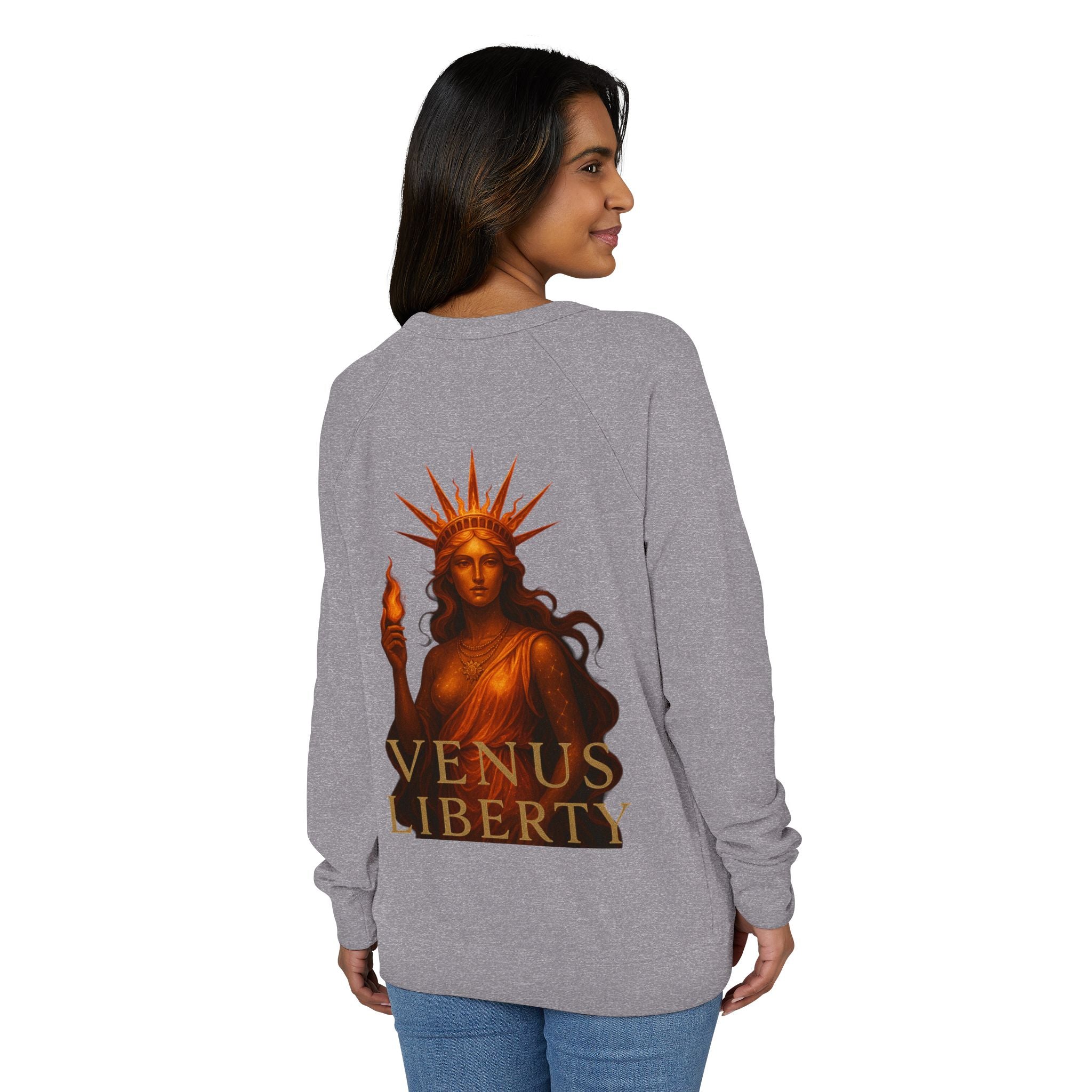 Statue of  Venus Liberty Crewneck Sweatshirt, Cozy Sweatshirt