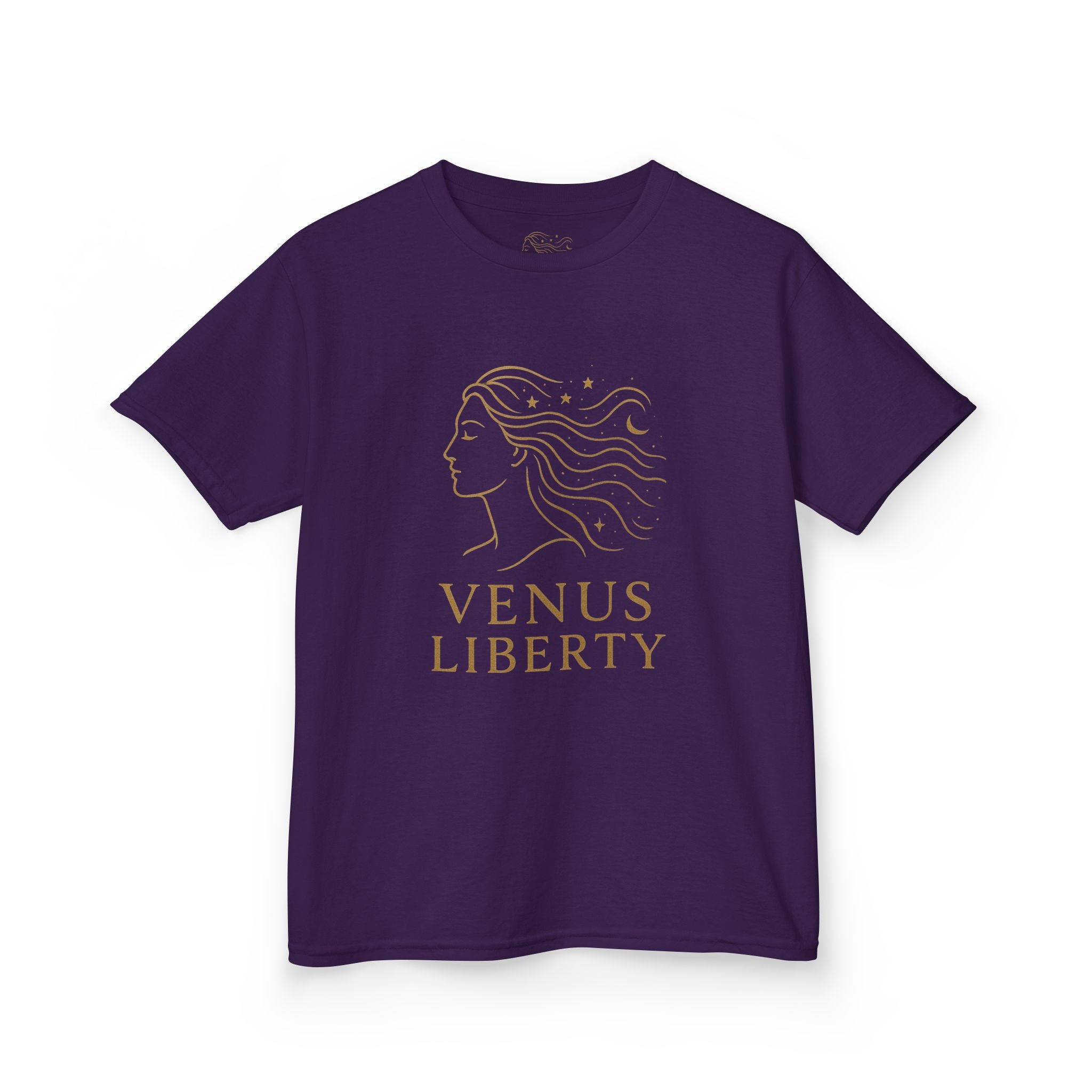 Venus Liberty Kids Tee | Cool Graphic Cotton Shirt for Kids | Great for Birthdays, Celebrations, Gifts, Casual Outfits, Summer Wear
