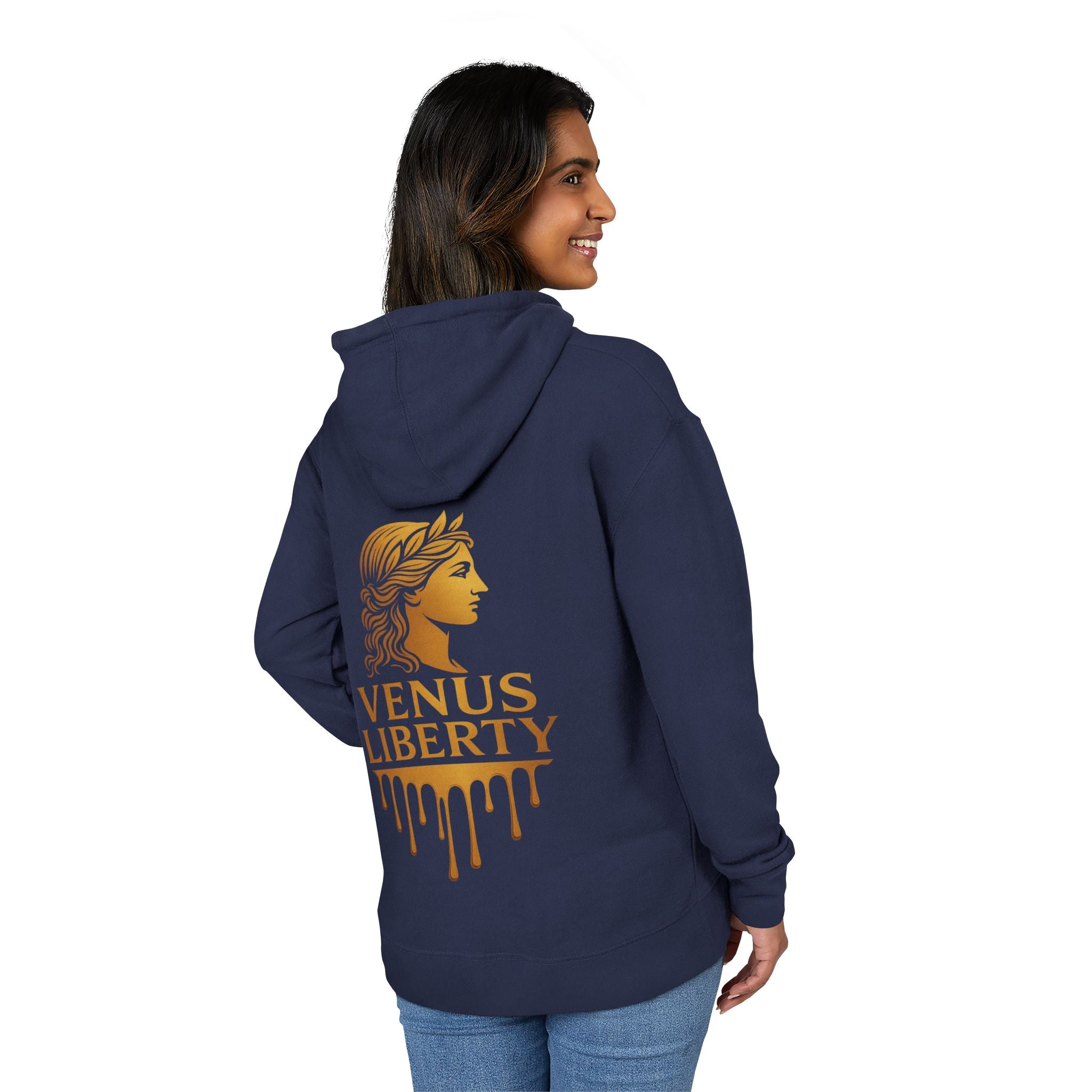 Elegant Women's Hoodie with Venus Liberty Design